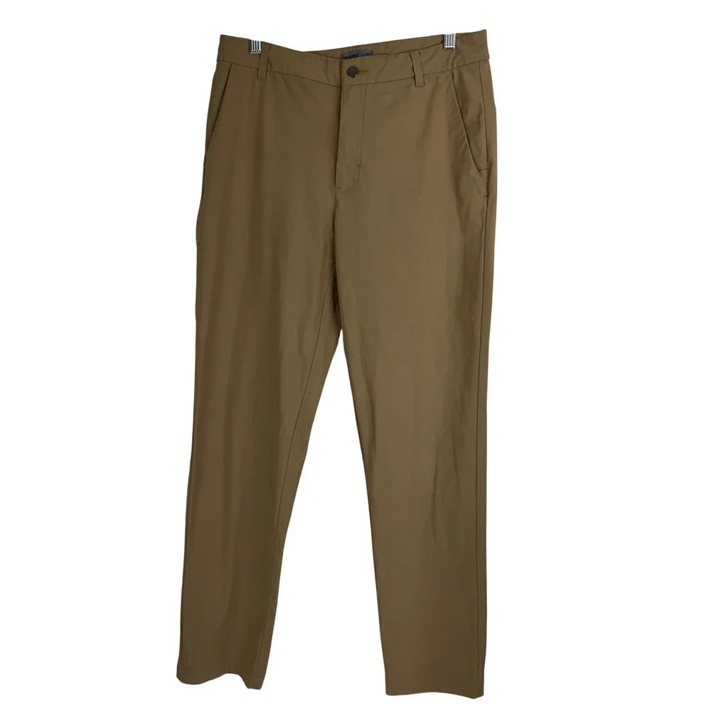 WRST‎ ATHLETIC Mens Tan Khaki Golf Casual Pants Chinos Trousers W32 L34